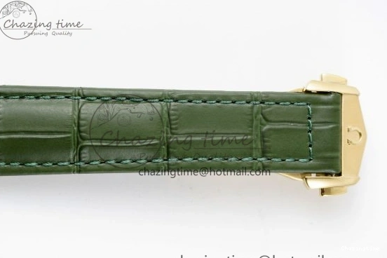 0404 Speedmaster Moonwatch in Moonshine Gold YG RMF Best Edition Green Dial on Green Leather Strap Manual Chrono EasyCare 7832